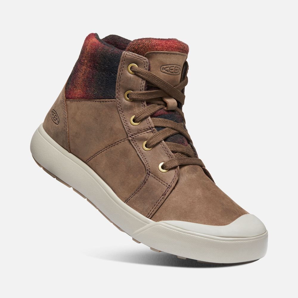 Bottes de Baskets Keen Femme Marron | Elena Mid | QCKZJ-2951